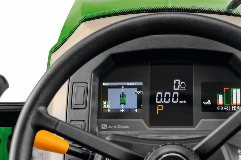 John Deere 5M AutoTrac Nowy John Deere serii 5M z nowymi przekładniami i zintegrowanym układem AutoTrac