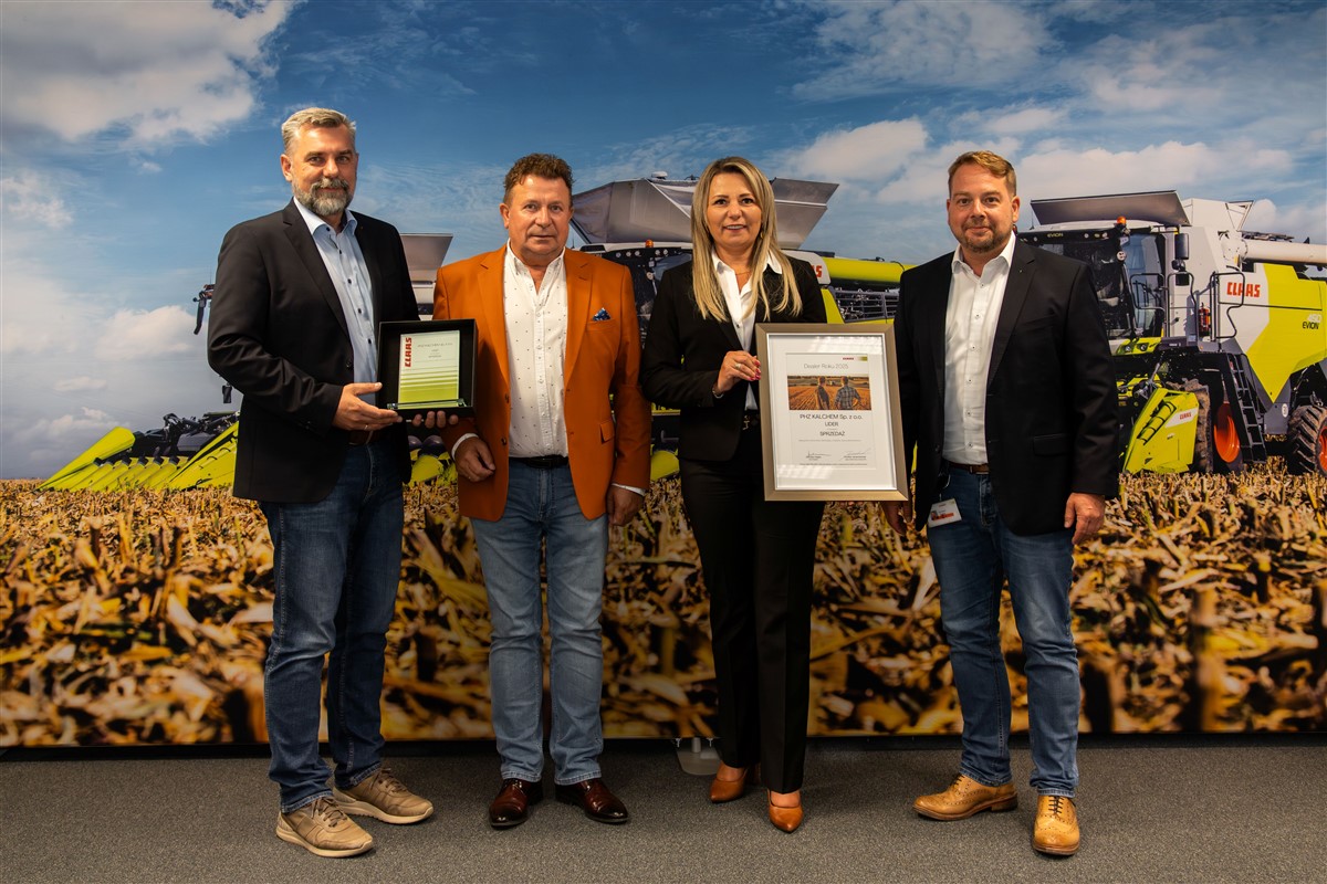 KALCHEM Lider sprzedazy 2025 CLAAS Dealer Roku 2025: ŚWIERKOT, AGRIMASZ, ULENBERG